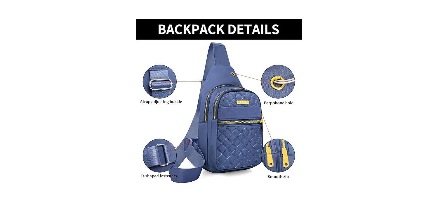 Small Sling Bag For Women Men Casual Crossbody Sling Backpack