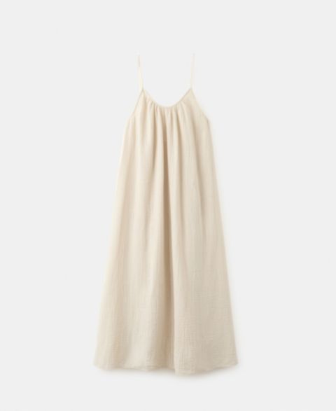 Женское платье Mango Long Chiffon, цвет: Экрю