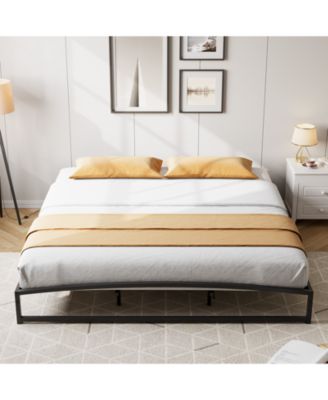 10-Inch Platform Bed Frame with Arched Design, Low Profile, Noise-Reducing Frame, No Box Spring Needed