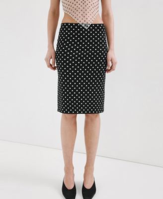 Women's Polka Dots Midi Skirt