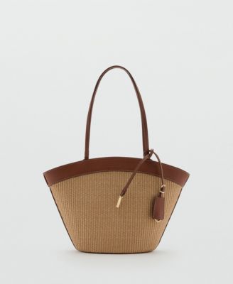 Women's Contrast Canvas Shopper Bag