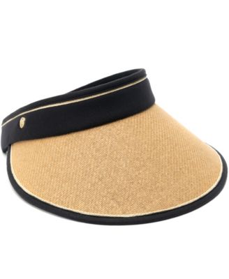 Vince Camuto Rollup Tweed Straw Visor Hat - Macy display picture 1