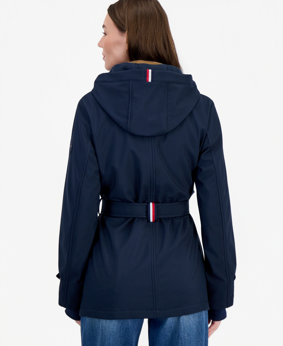 Tommy Hilfiger Women's Hooded Belted Softshell Coat, Created for Macy's
