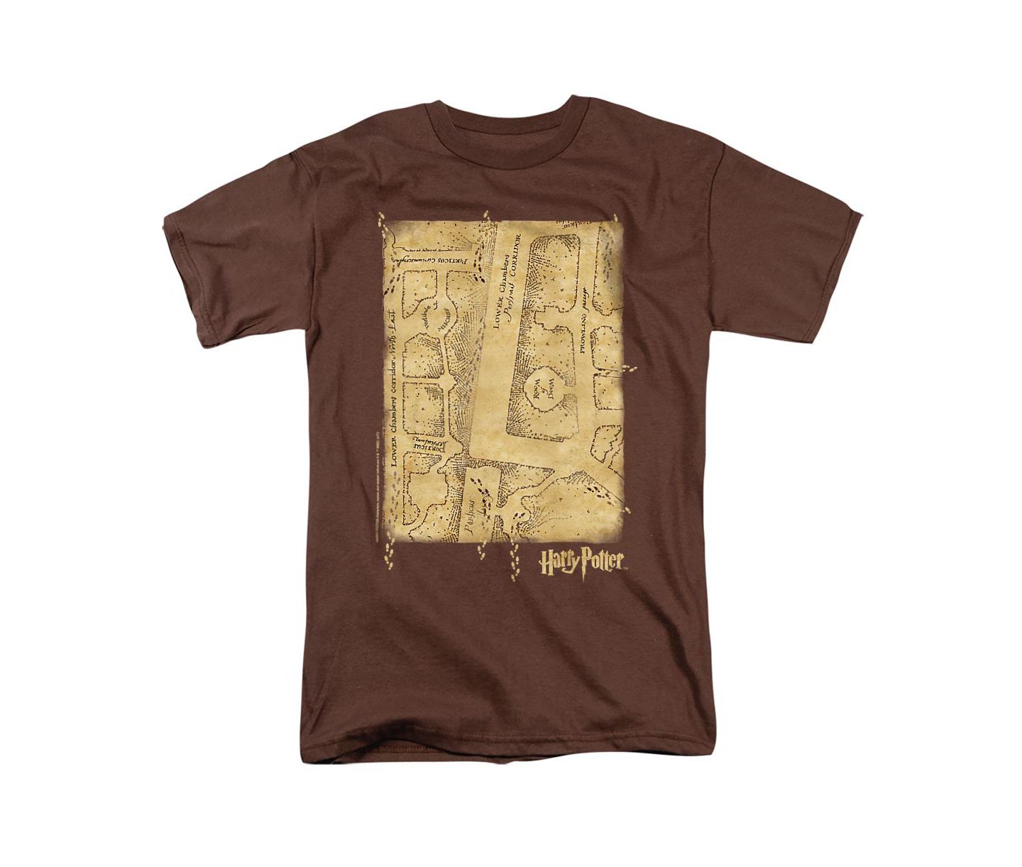 Мужская футболка Harry Potter Big & Tall Marauders Map Interior, цвет: Кофейный — фото 1