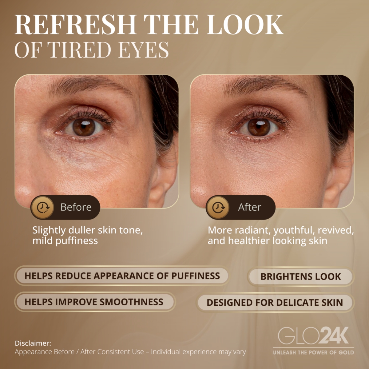 GLO24K Triple Action Eye Care Therapy Wand 1pc