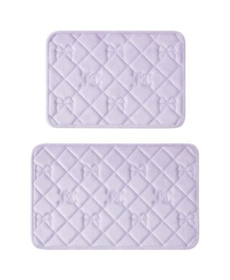 Bow Lattice Orchid Quilted Memory Foam 2-Piece Bath Mat