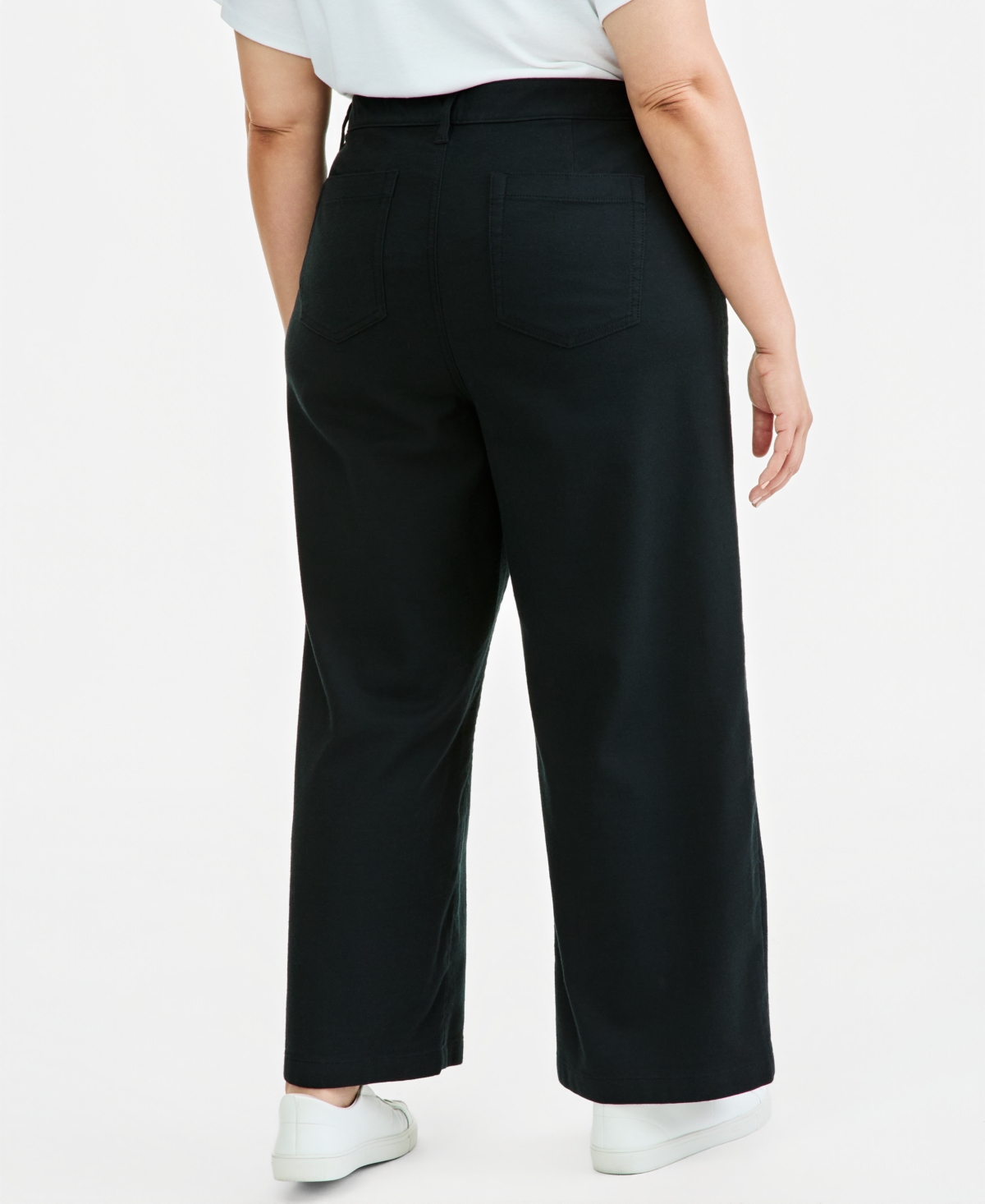 Style & Co Plus High-Rise Dobby Wide-Leg Pants, Macy's Exclusive