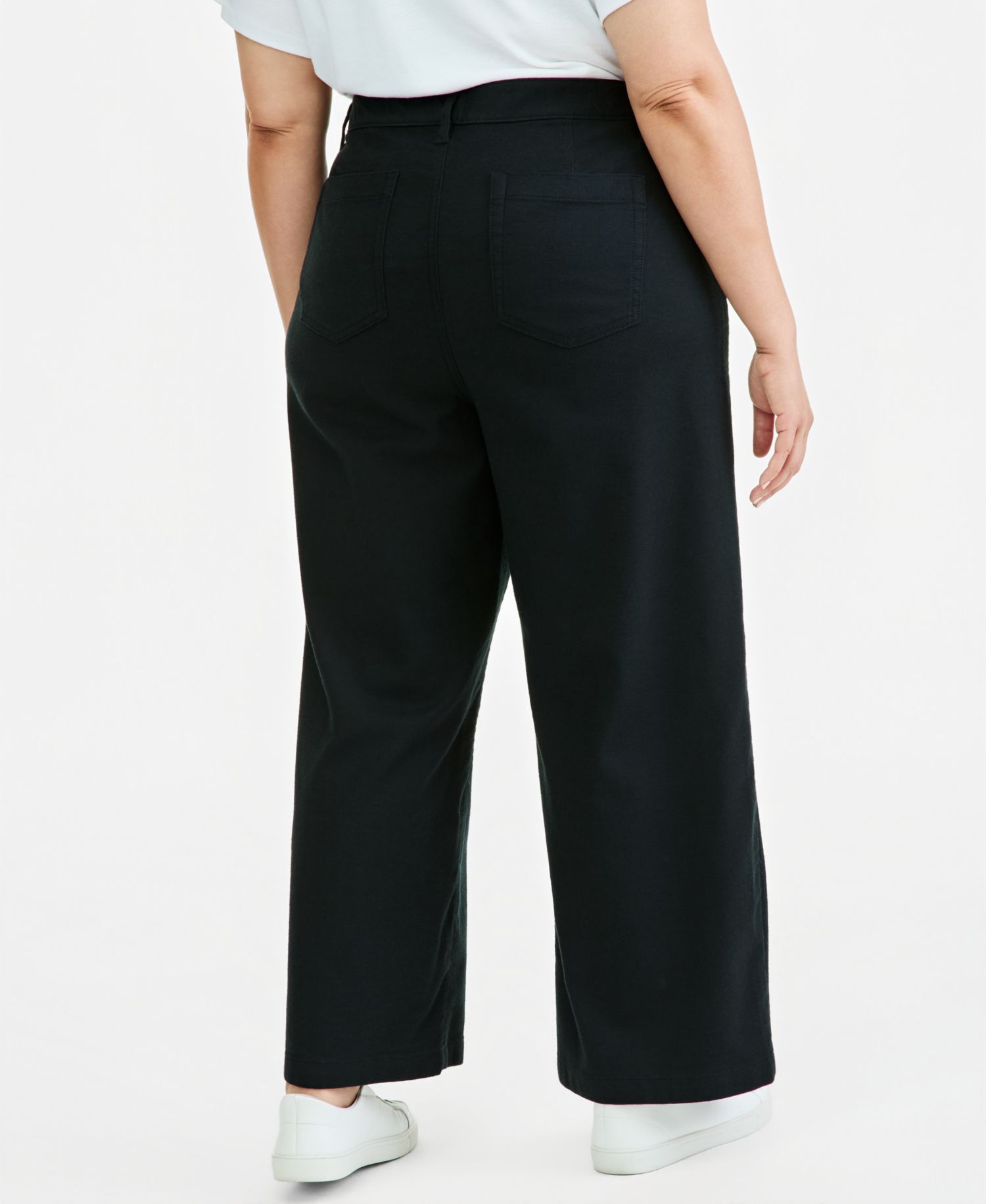 Plus High Stretch High-Rise Cropped Wide-Leg Pants