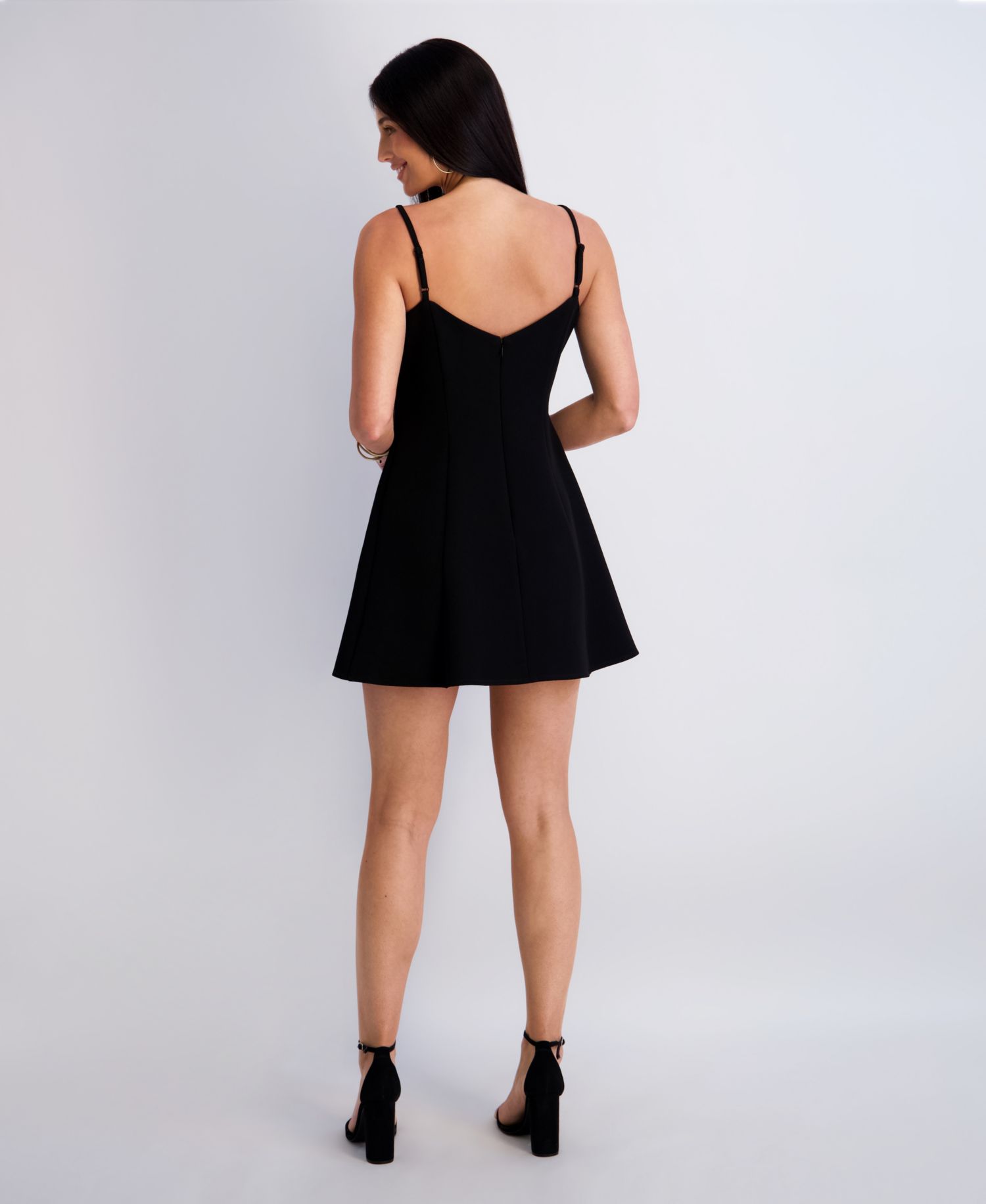 Women's 3D Floral Applique Detail Mini Dress