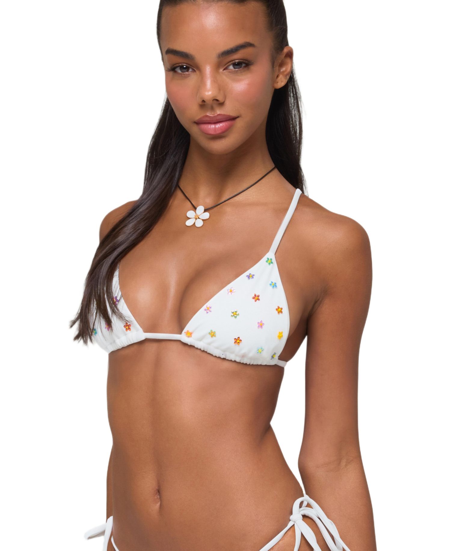 Women's Luz Beaded Triangle Bikini Top