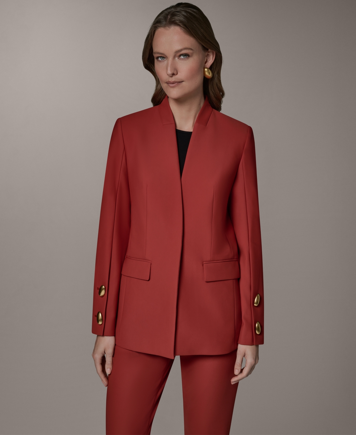 Donna Karan New York Women's Collarless Blazer