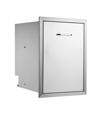 Pull Out Trash Drawer 17.7 x 22.8 in Raised Style Bin with Tray