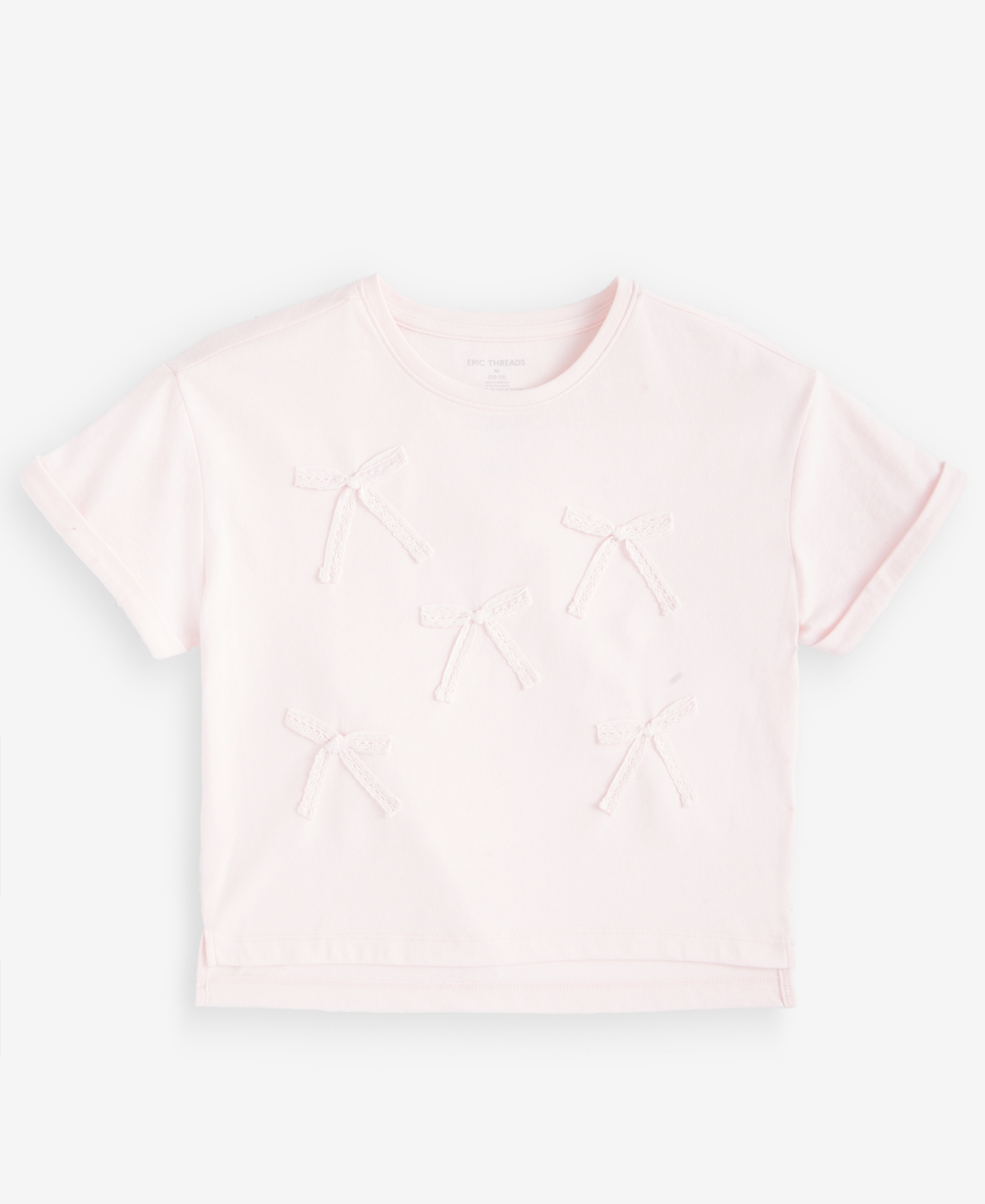 Epic Threads Girls' Xs-xl Bow Boxy T-Shirt, Macy's Exclusive