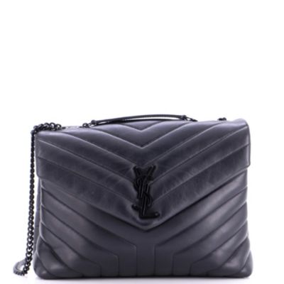 Medium Loulou Shoulder Bag Matelasse Chevron Leather