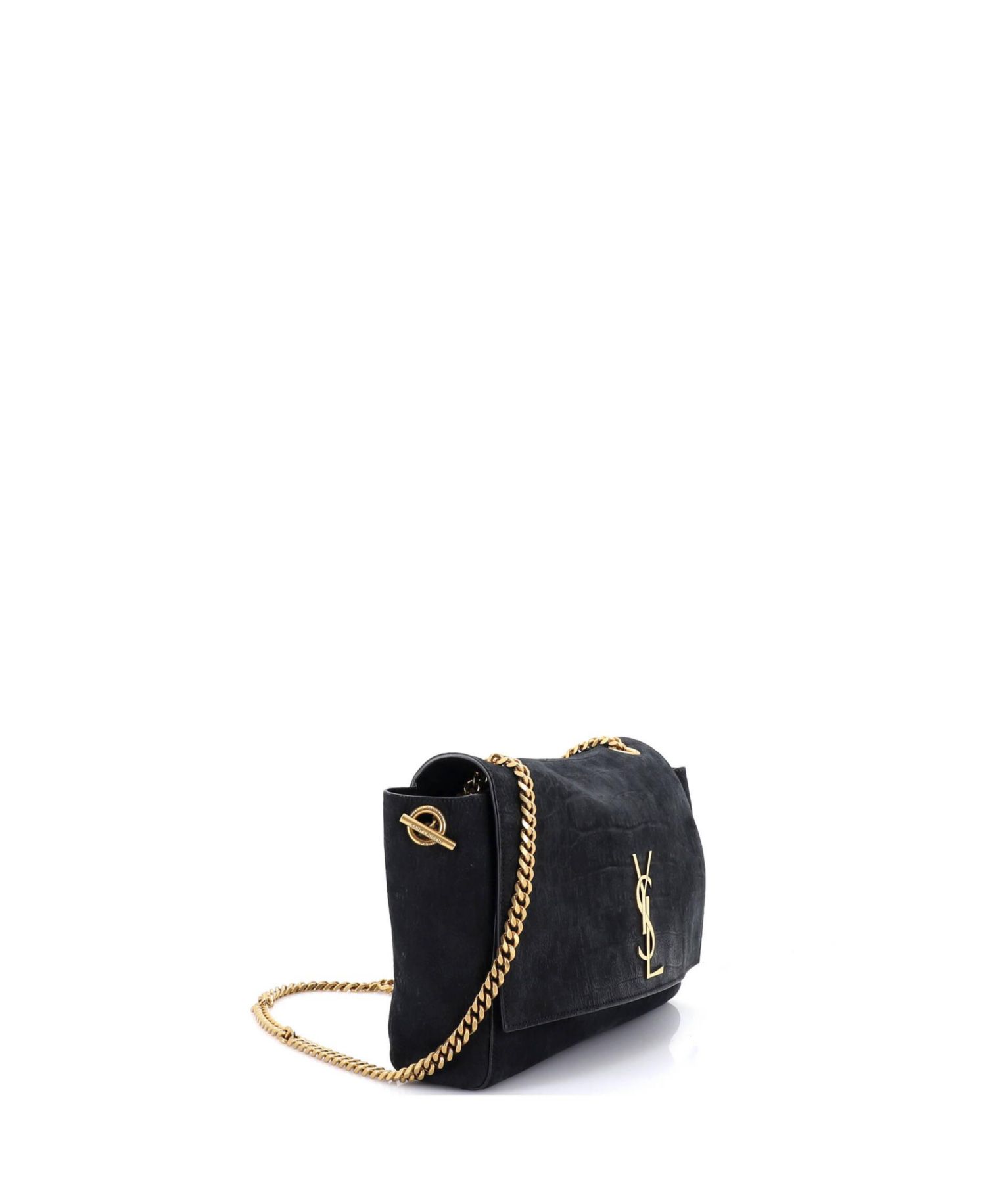 Medium Classic Monogram Reversible Shoulder Bag Embossed Nubuck and Suede