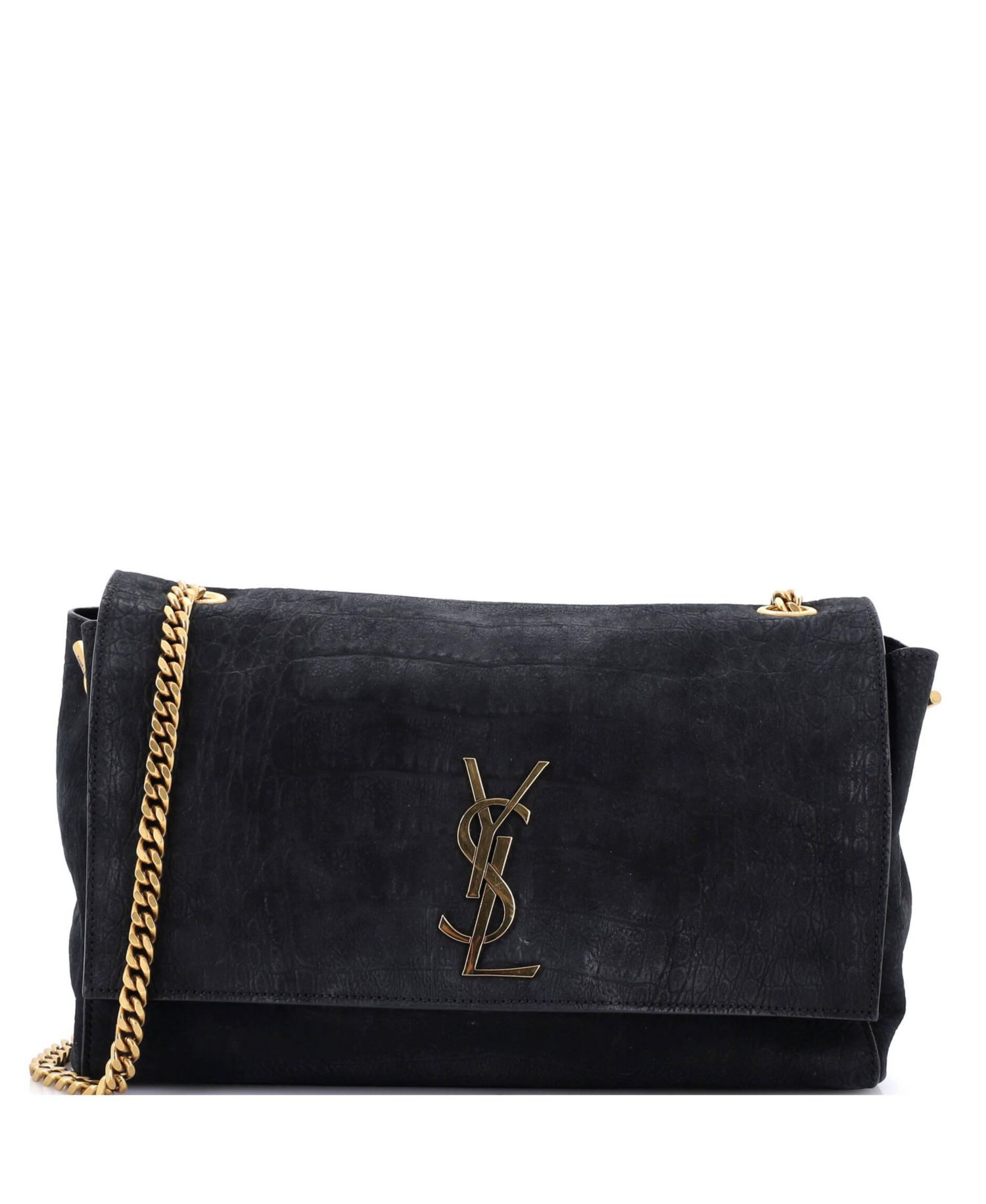 Medium Classic Monogram Reversible Shoulder Bag Embossed Nubuck and Suede