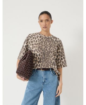 Women's Romina Leopard Print Heavyweight T-shirt