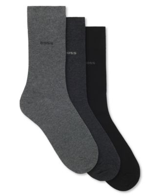 Hugo Boss Men's Combed Cotton-Blend Socks, 3-Pack