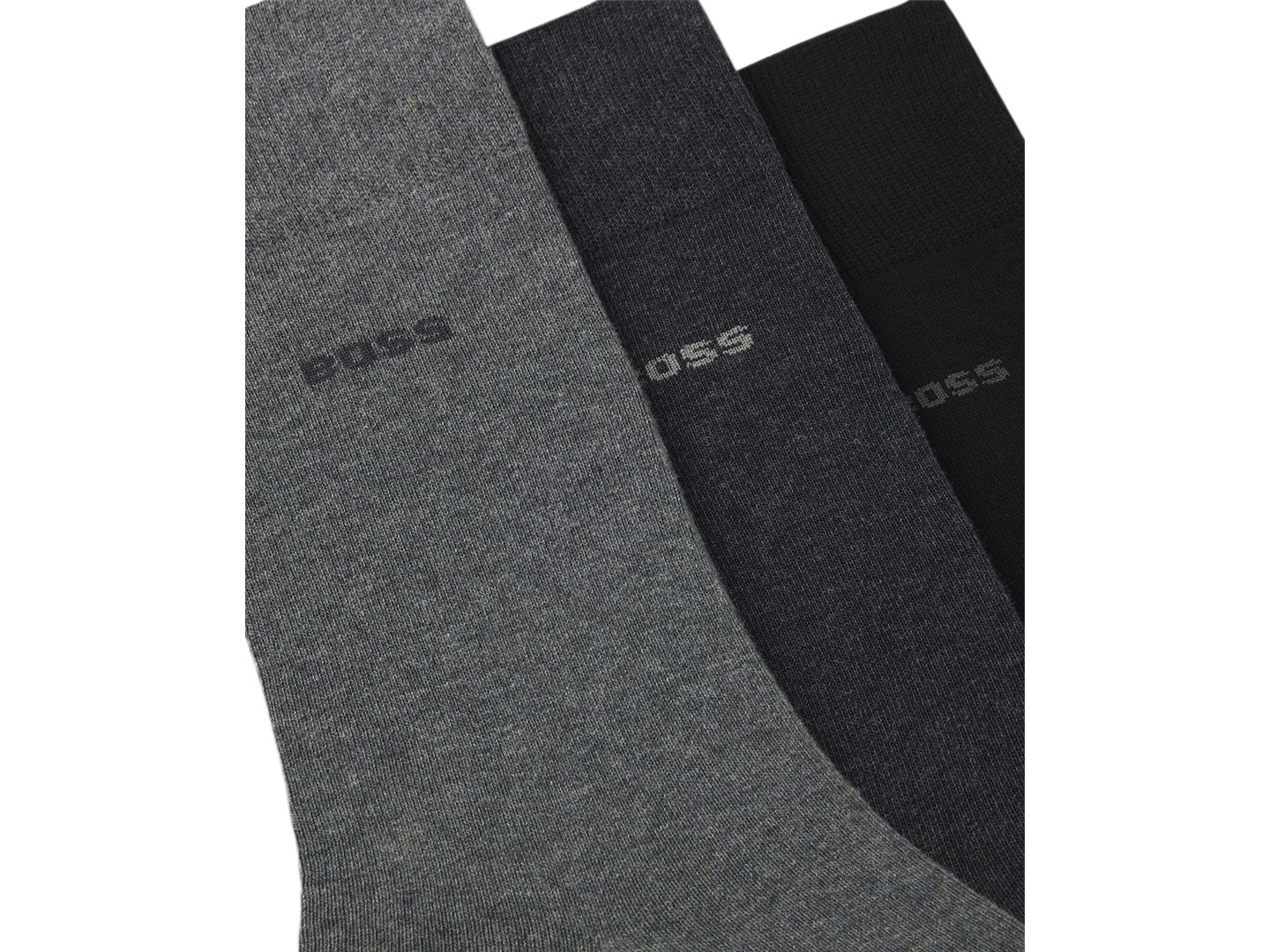 Носки Blend для мужчин, хлопок, 3 шт. — Hugo Boss, цвет: Серый / Чёрный — фото 2