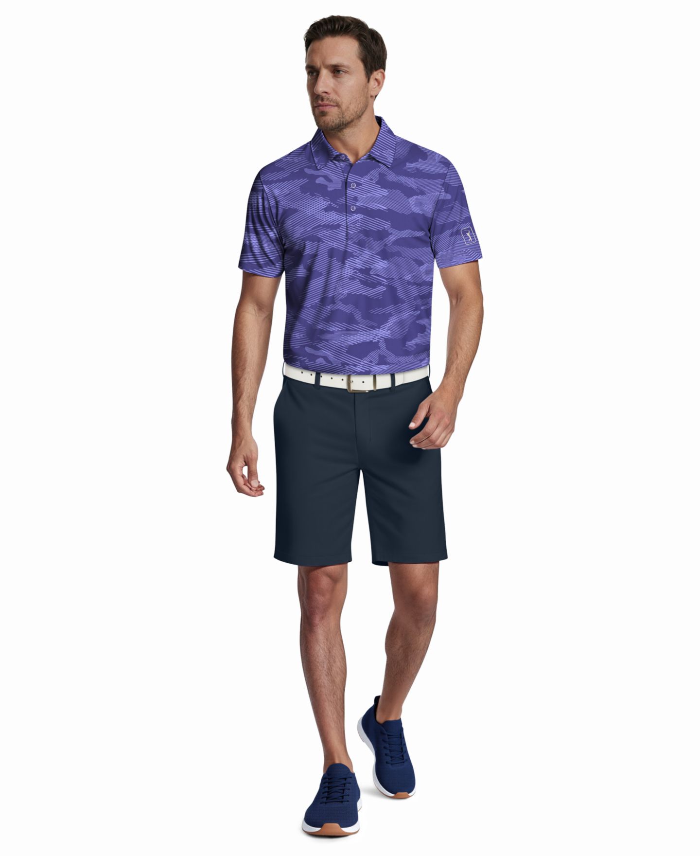 Мужское поло PGA TOUR Classic-Fit Polo Shirt, цвет: Синий — фото 2