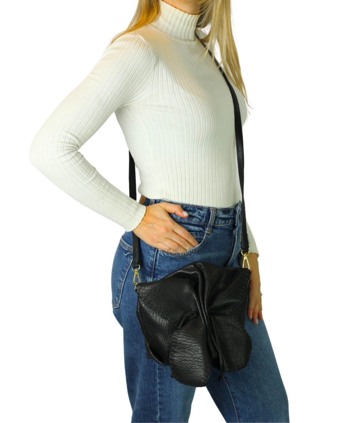 Carlos Falchi Medium Butterfly Lambskin Bag