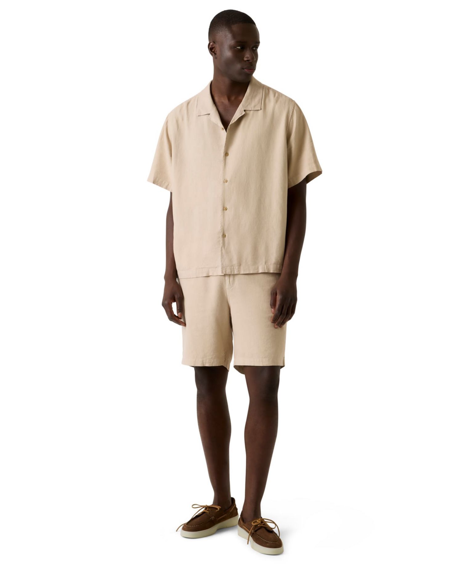 Men's Linen Coast Rayon Relaxed Short-Sleeve Shirt