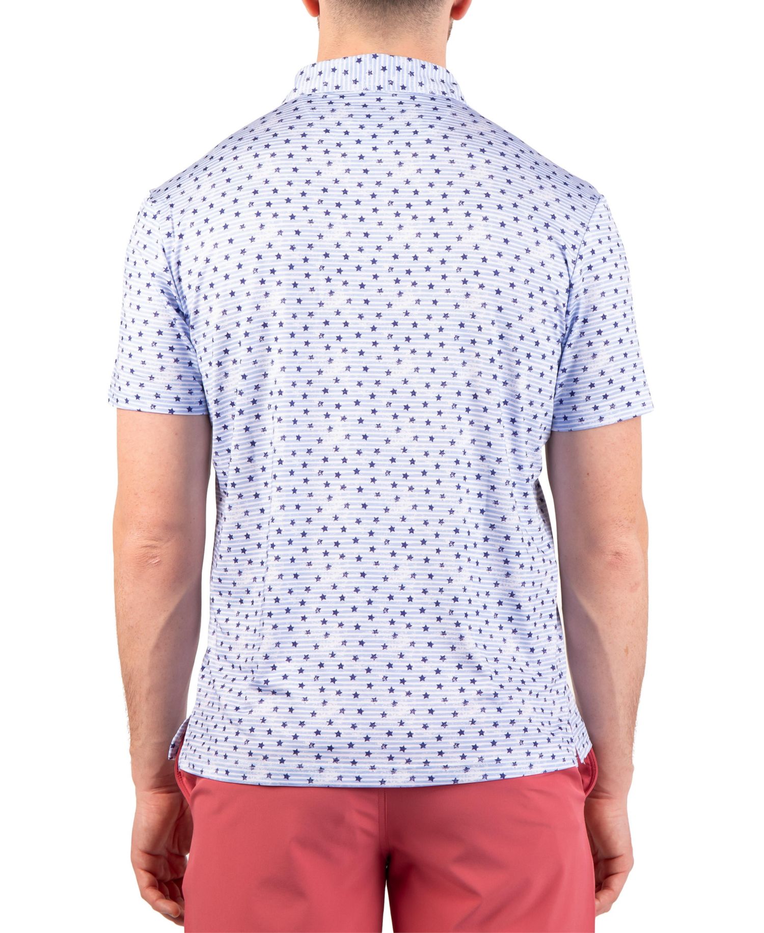 Men's Vintage Stars Printed Performance Polo
