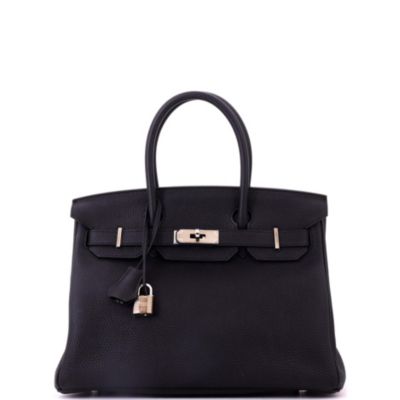 Birkin 30 Handbag Black Togo with Palladium Hardware