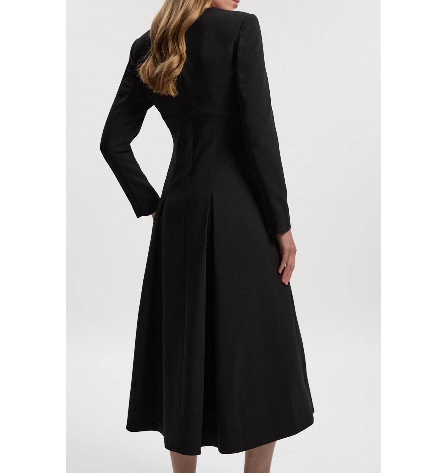 Женское платье Karen Millen Stretch Sweetheart Neck Midi, цвет: Чёрный — фото 7