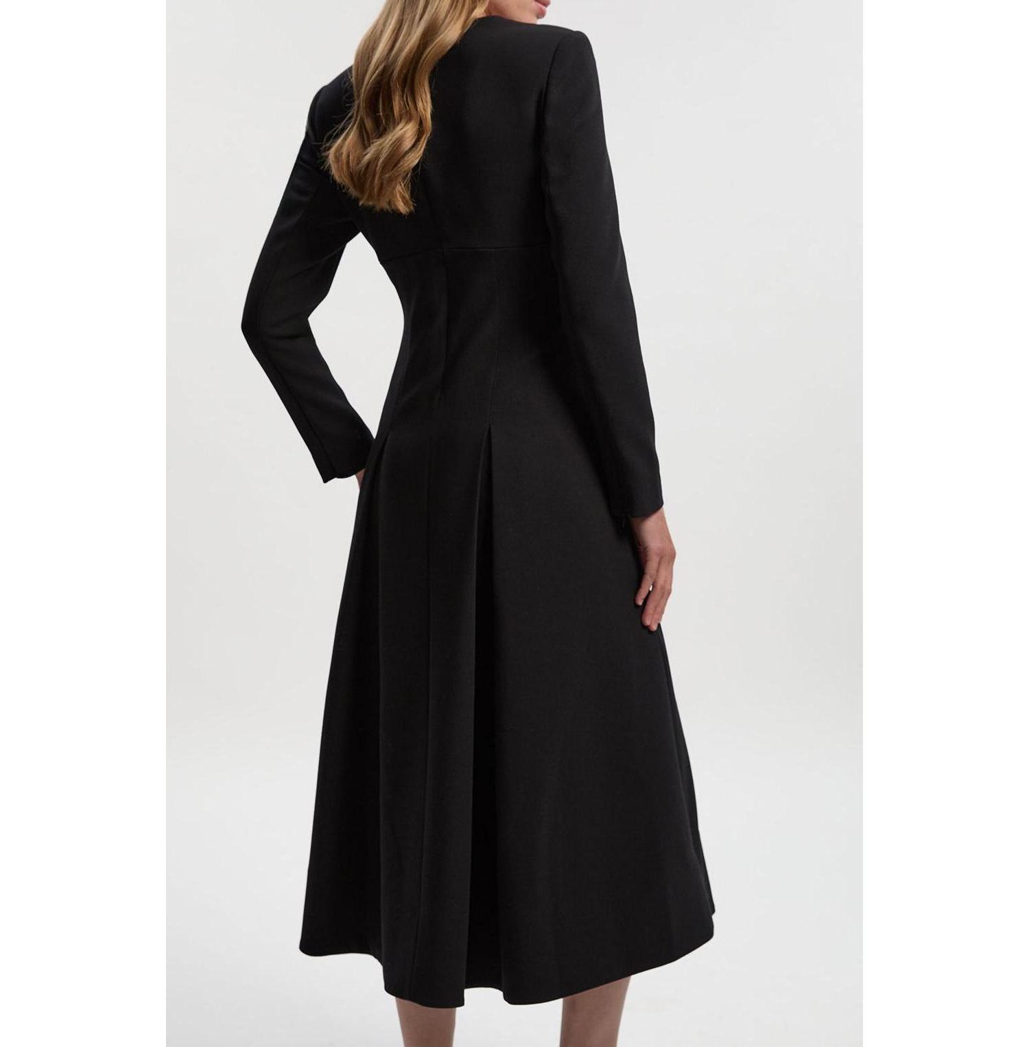 Women's Stretch Sweetheart Neck Midi Dress