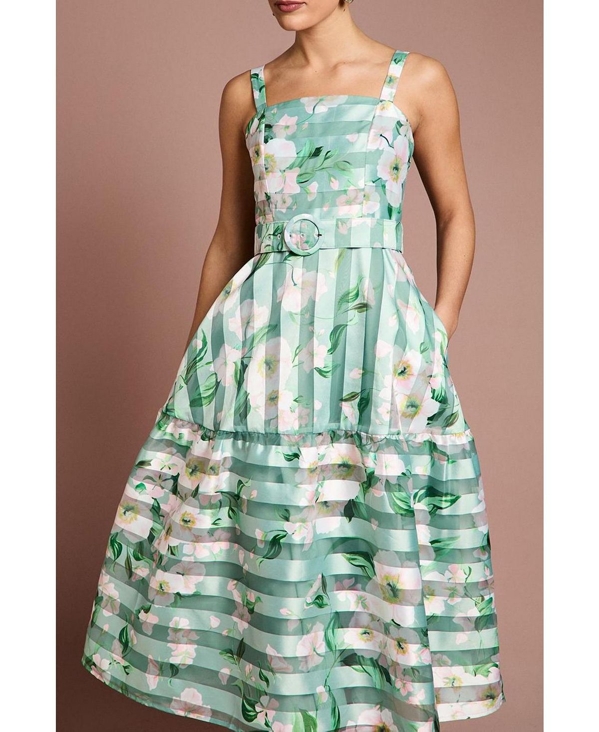 Coast Women's Burnout Organza Midi Dress view 8 — MAYCSS fashion products