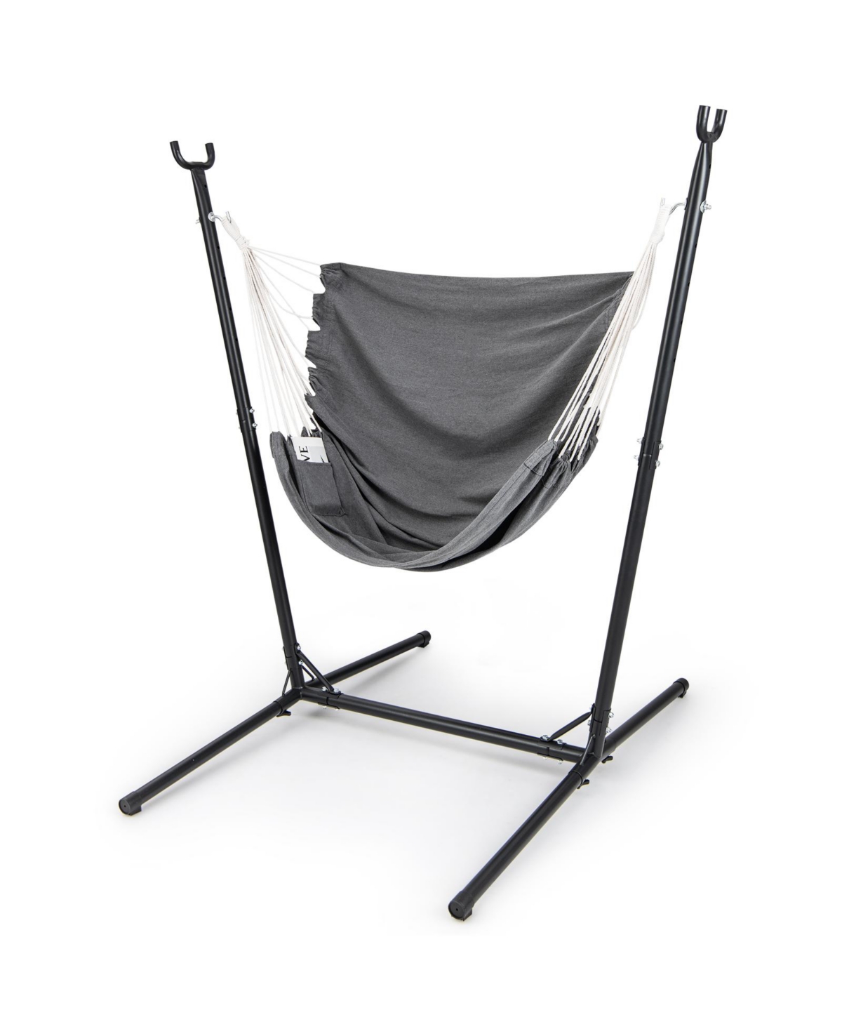 Sugift Hammock Chair with H-Base Stand and 6-Position Adjustable Height