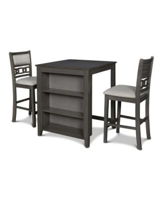 Furniture Gia Solid Wood Counter Table and 2 Chairs