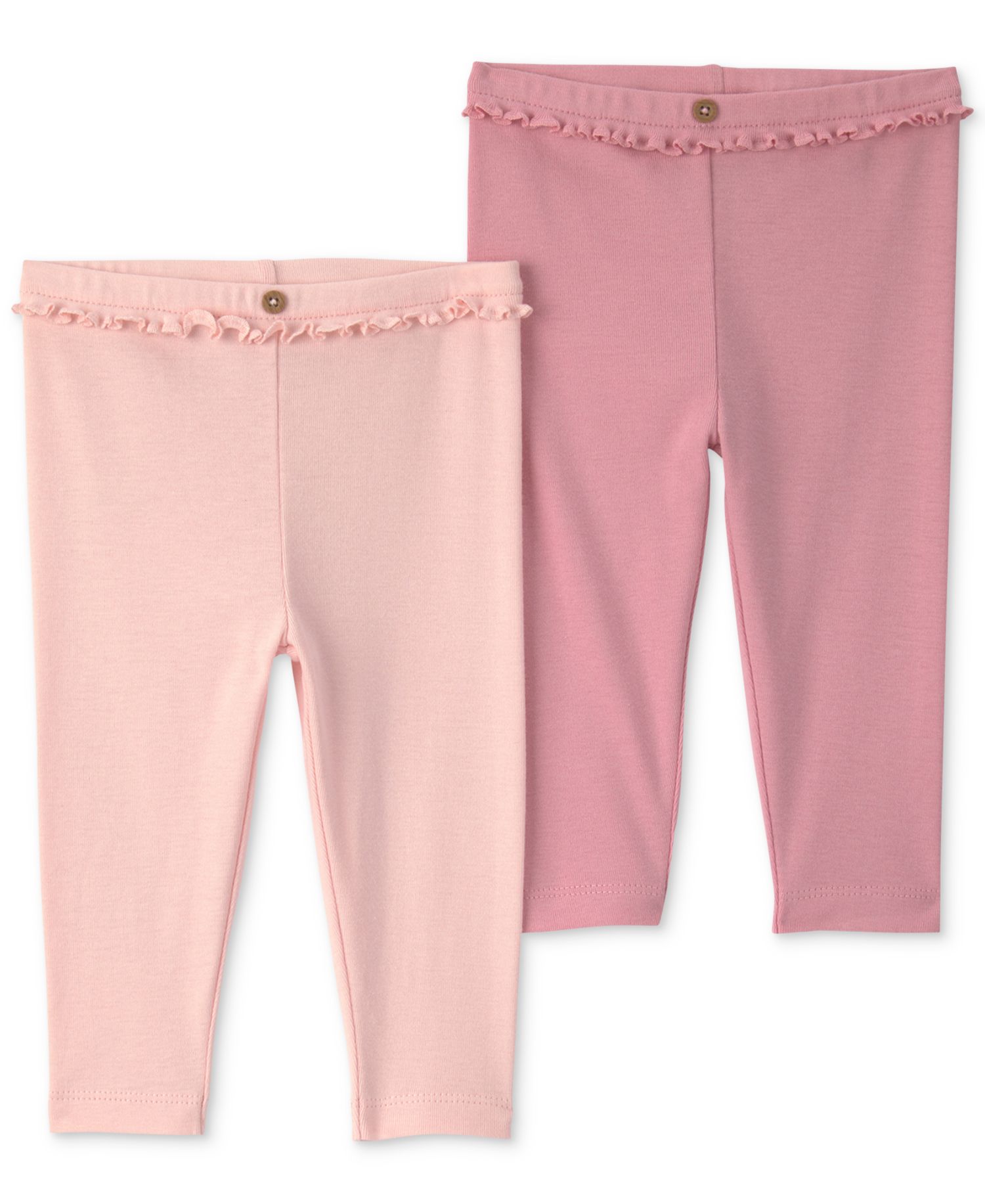 Baby Girls' and Boys' Pull-On Pants, 2-Pack