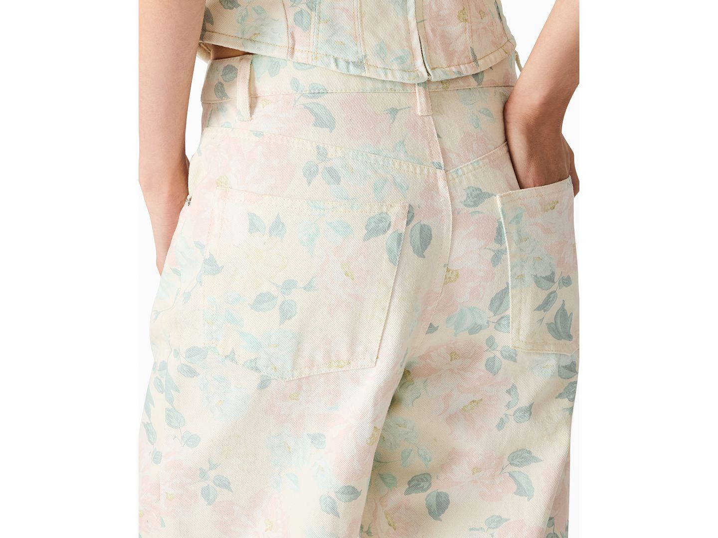 Женские джинсы Steve Madden Floral Printed Straight-Fit, цвет: С принтом — фото 4
