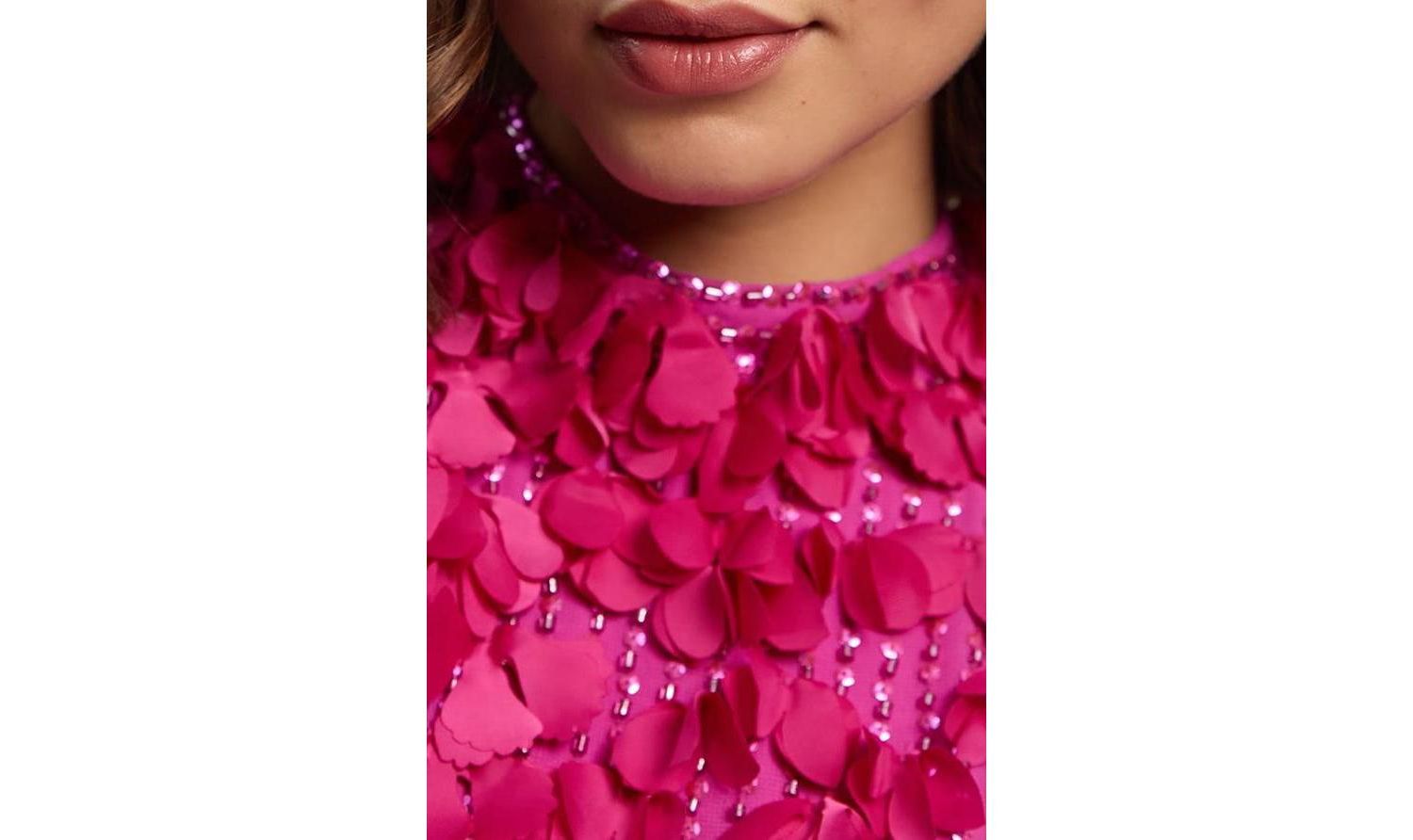 Women's Crystal Applique Angel Sleeve Maxi Dress