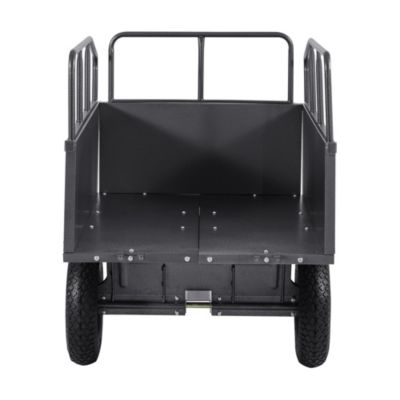 17 cu feet Garden Utility Trailer 600 lb ATV Tow Behind Dump Cart