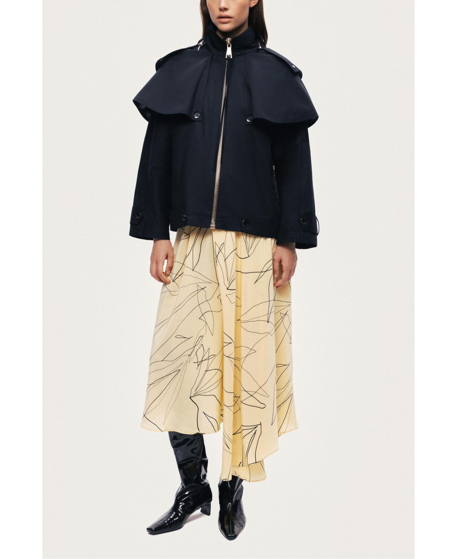 Women's Hooded Short Trench Jacket