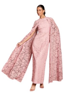 Women's Lace Cape Gown
