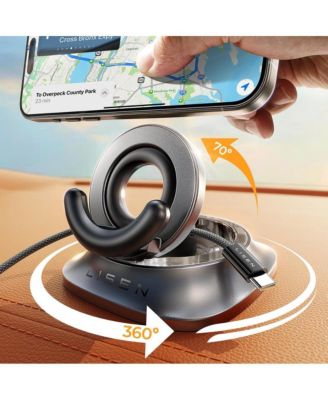 Dashboard Car Phone Mount with 360degree(s) Rotation and Adjustable Angle, Non-Slip Silicone Base, Universal Holder for iPhone and Android