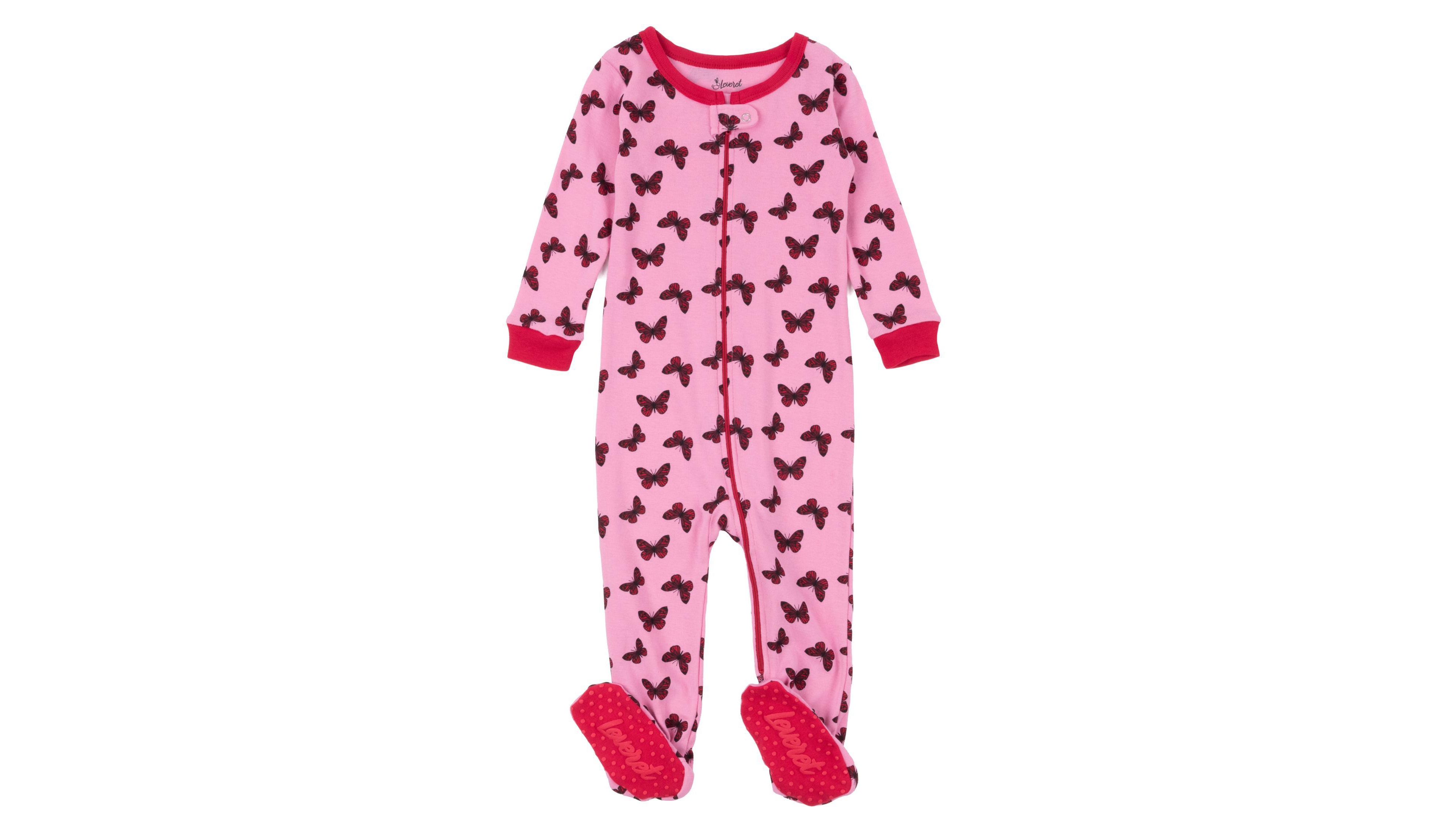 Leveret Toddler Girls Matching Family One-Piece Cotton Sleep 'n Play Footed Pajamas