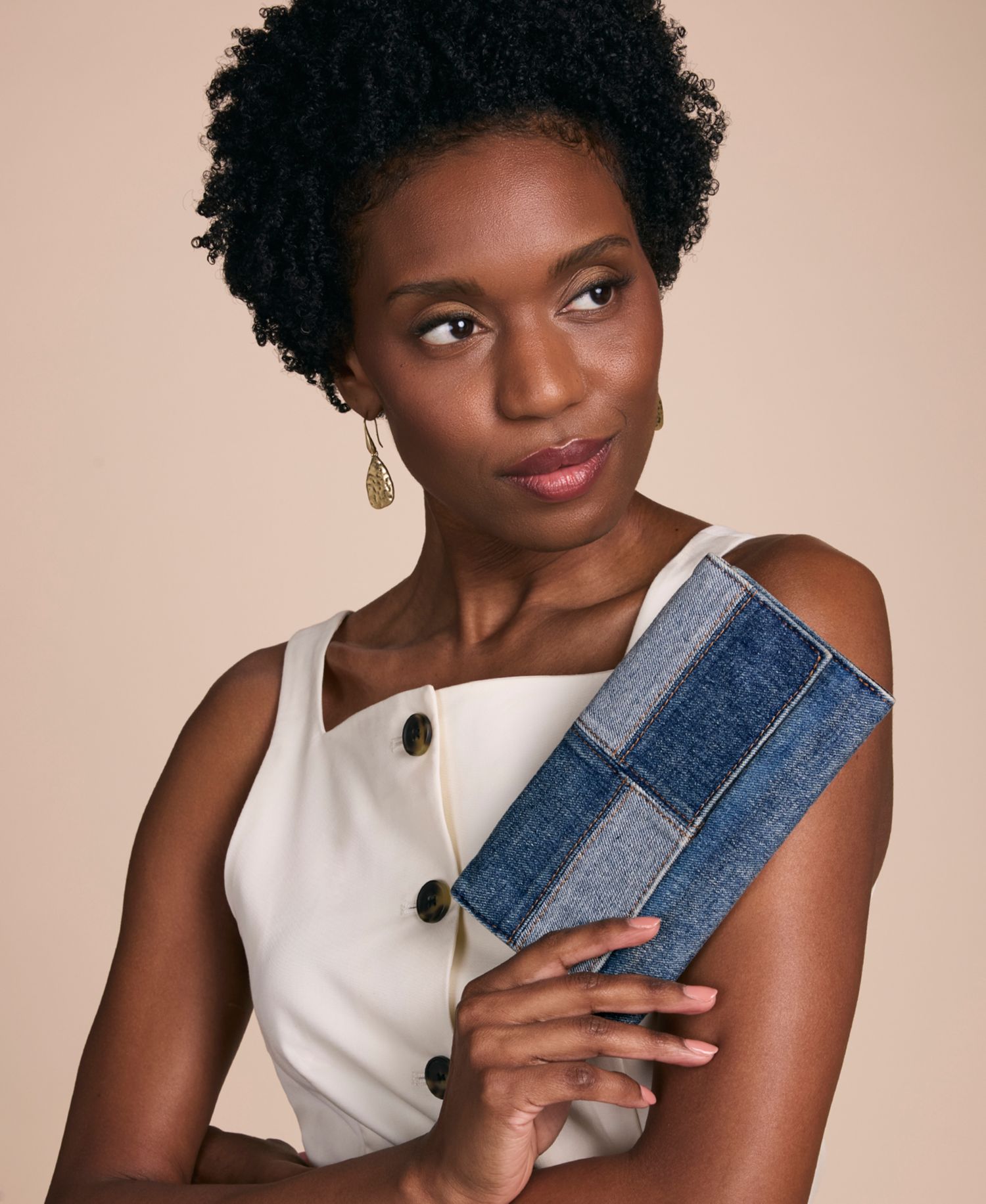 Terresa Denim Patchwork Wallet