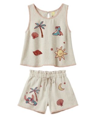 Girls' 2T-6X Sleeveless Tank Top and Shorts, 2-Piece Set