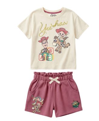 Girls' 2T-6X Short-Sleeve T-Shirt and Shorts, 2-Piece Set