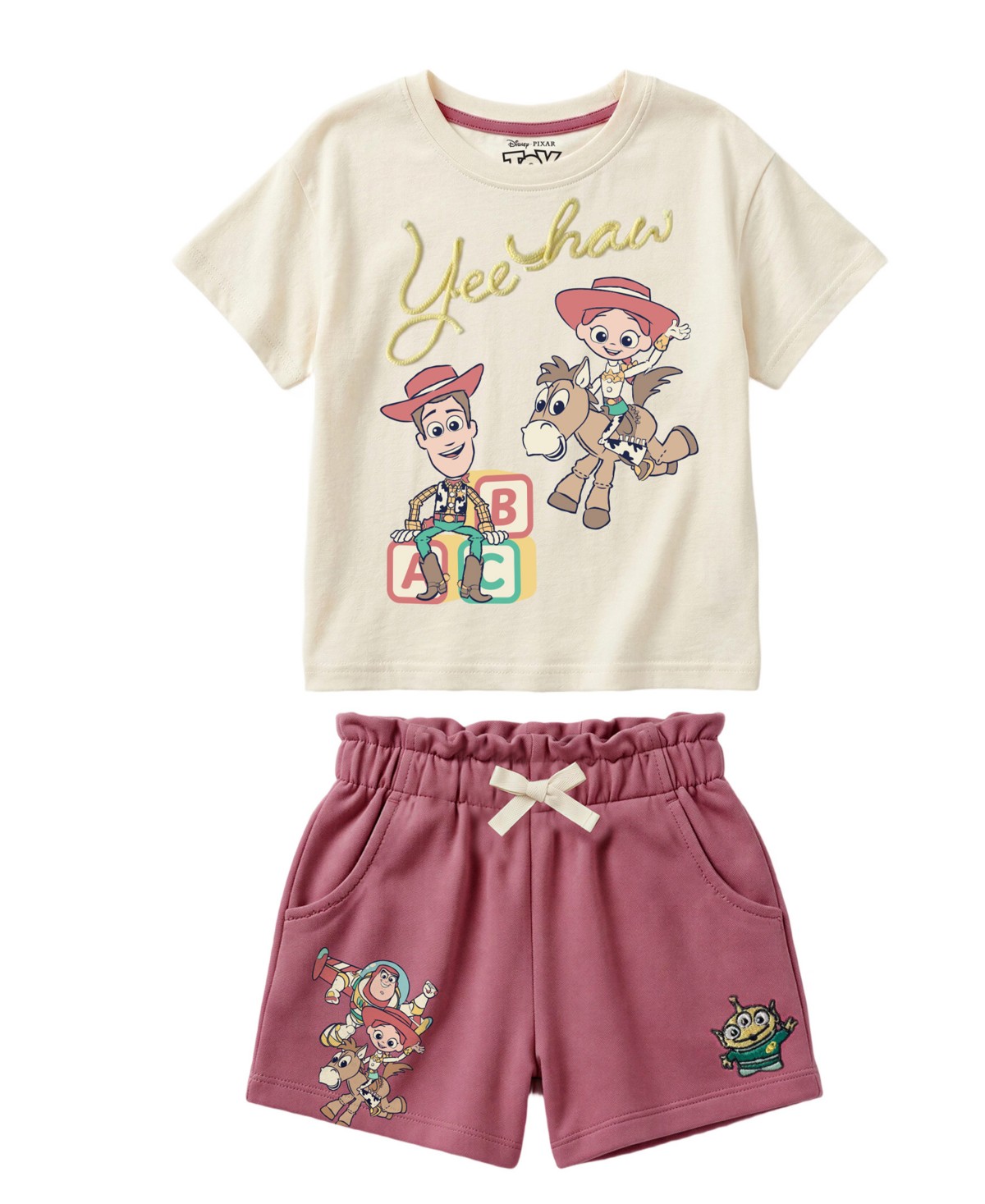 Детские Disney Girls' 2T-6X Short-Sleeve T-Shirt and Shorts, 2-Piece Set — фото 1