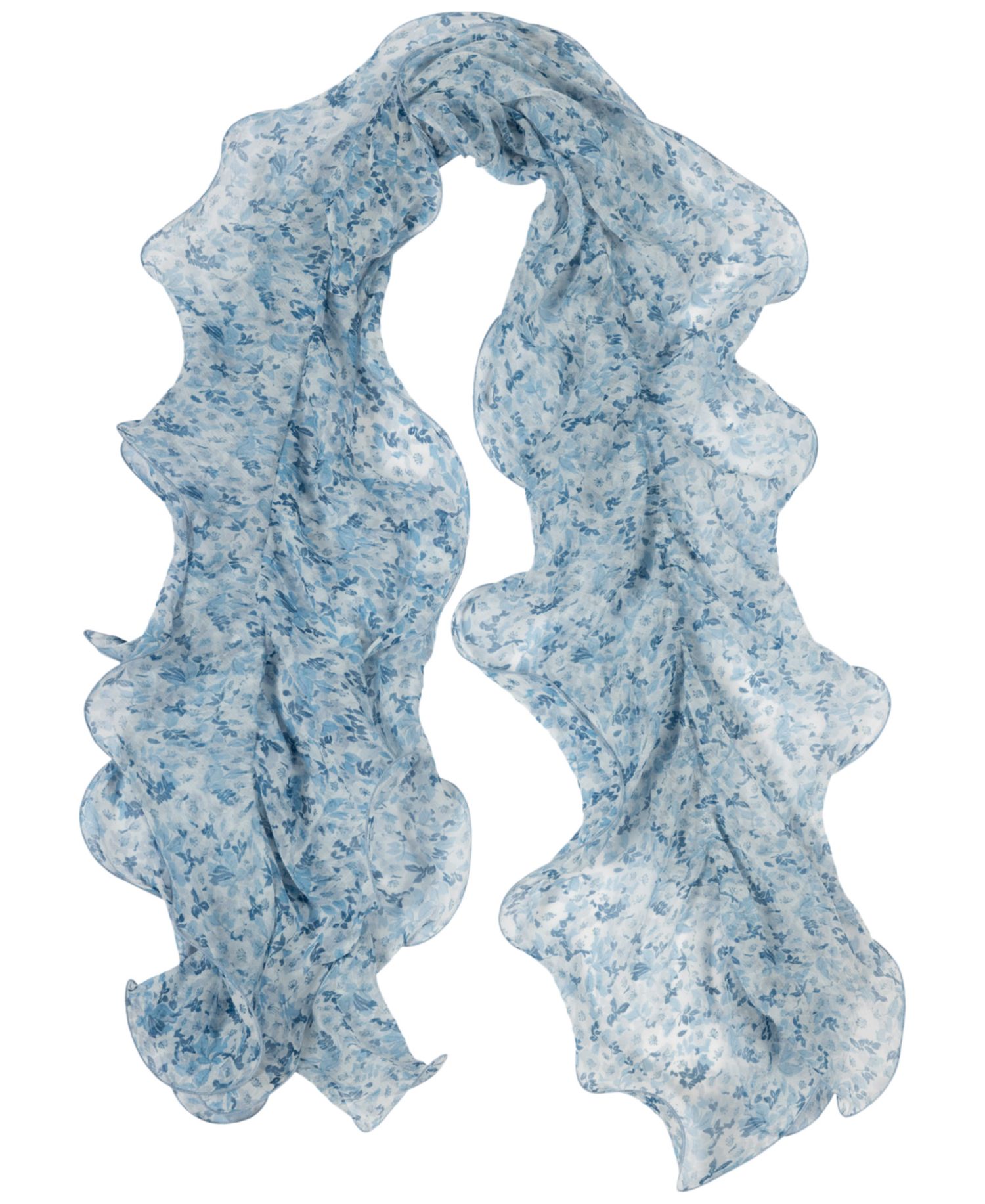 Floral Double Ruffle Scarf