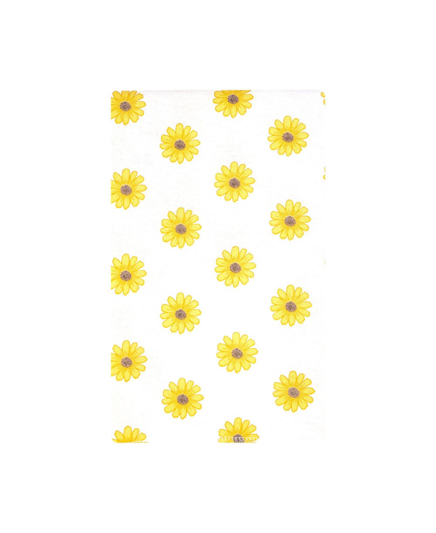 Girl Cotton Poly Flannel Burp Cloths Bundle, Yellow Daisy, One Size