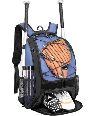 Baseball Bag Softball Backpack for Youth and Adult - T Ball Bat Equipment Bag with Bat and Helmet Holders and Shoe Compartmen