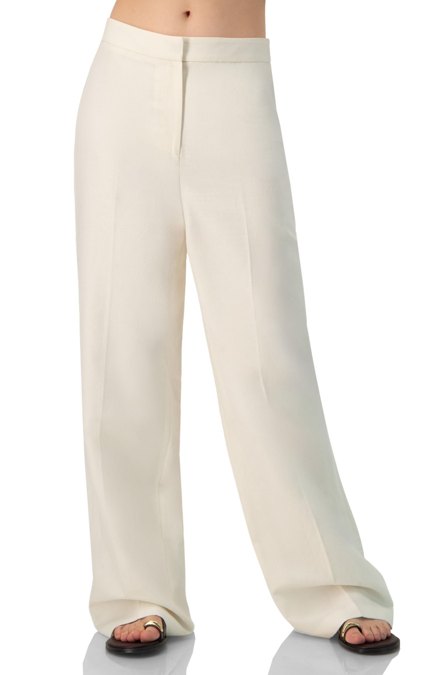 Women's Linen Straight-Leg Pants