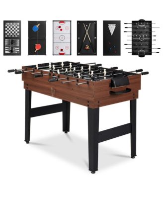 2x4ft 10-in-1 Combo Game Table Set With Hockey, Foosball, Pool, Shuffleboard, Ping Pong